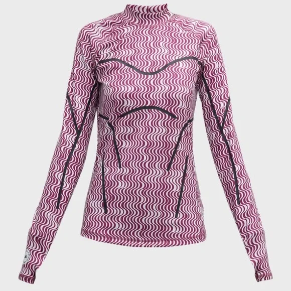 Adidas By Stella McCartney TruePurpose fitted printed long sleeve top - Picture 1 of 11